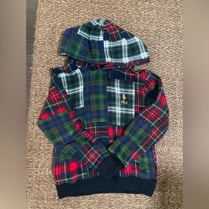 Ralph Lauren Patchwork Plaid-Print Fleece Hoodie